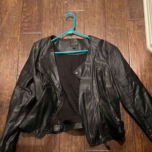Black leather jacket
